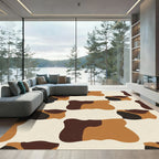 Earthy Organic Shape Patchwork Rug