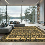 Golden Leopard Animal Scene Rug