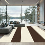 Dark Cream Vertical Stripe Rug