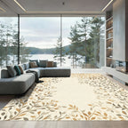 Earthy Tone Leafy Branch Vines Rug