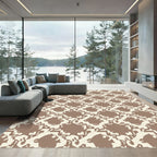 Cream And Taupe Abstract Starfish Rug