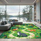 Forest Animals And Stone Path Rug