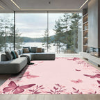Rose Garden Butterfly Sprig Border Rug