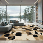 Earthy Organic Abstract Camouflage Rug