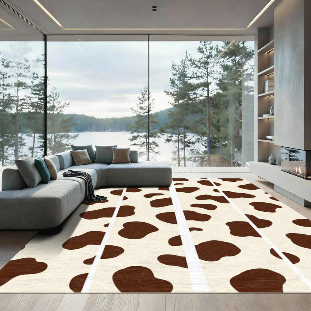 Brown Cream Holstein Spots Rug