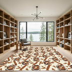 Brown Tan Abstract Animal Stripe Rug