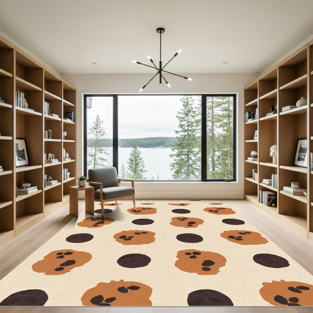 Brown Chocolate Chip Cookie Rounds Rug
