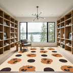 Brown Chocolate Chip Cookie Rounds Rug