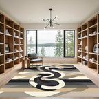 Monochromatic Snake Geometric Abstract Rug