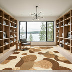 Earthy Organic Shapes Textile Rug