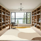 Earthy Abstract Organic Wave Rug