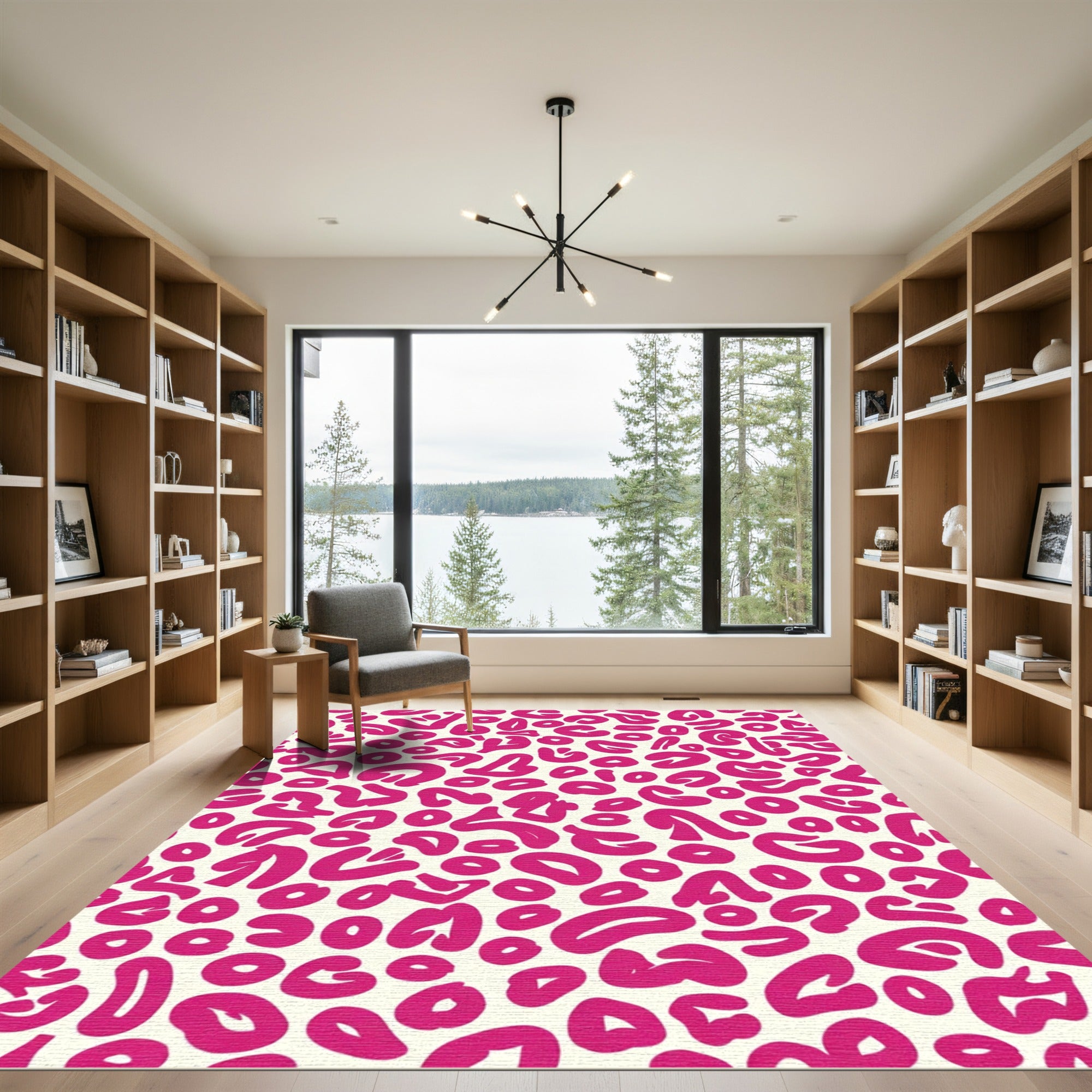 Hot Pink Leopard Spot Rug