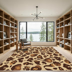 Bold Tan Brown Spots Rug