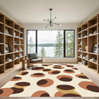 Earthy Tone Abstract Spot Rug