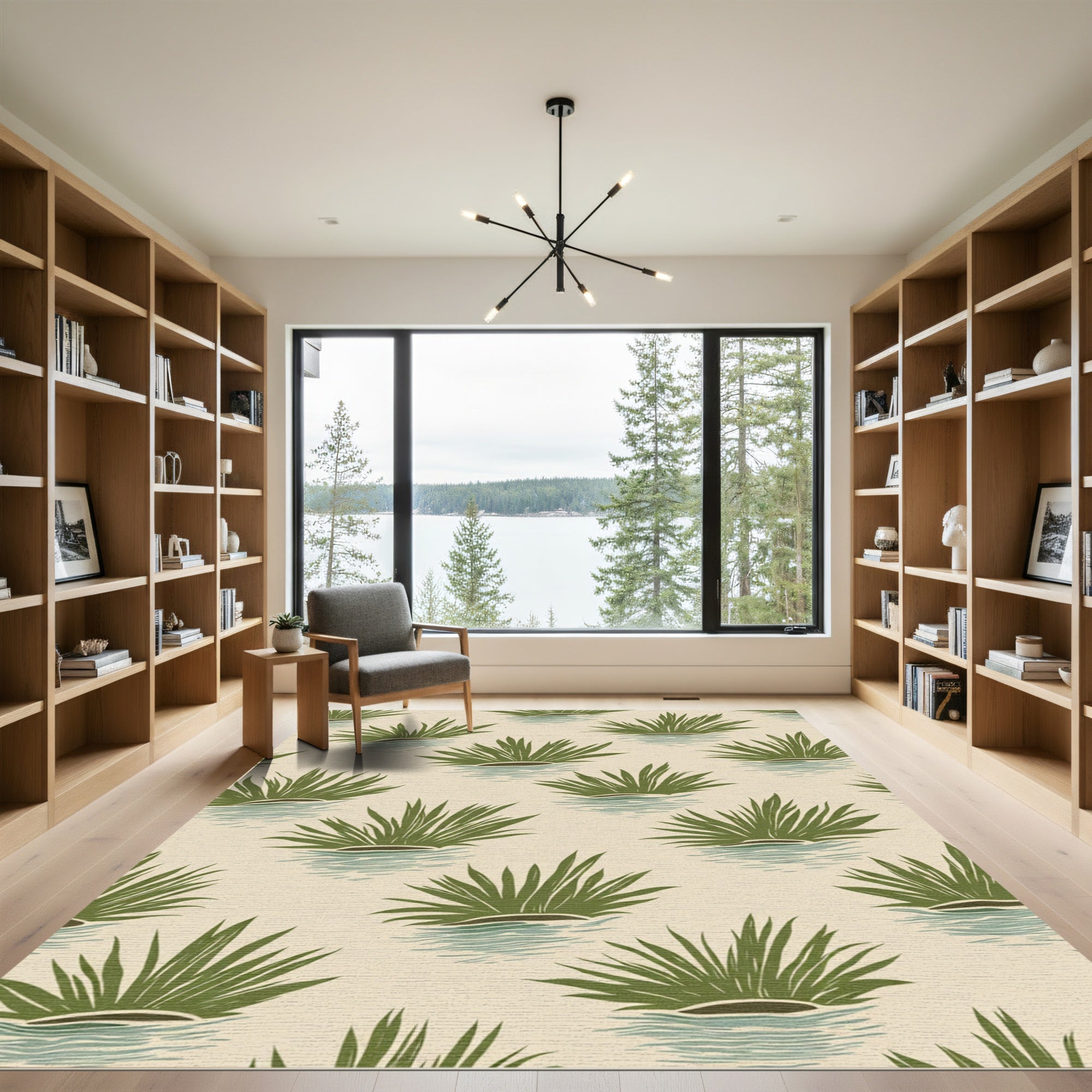 Green Grass Tropical Lagoon Rug