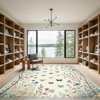 Whimsical Butterfly Garden Meadow Rug