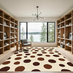 Chocolate Cream Polka Dot Delight Rug