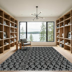 Gray Abstract Organic Texture Rug