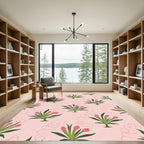 Pink Bouquet Swirl Floral Rug