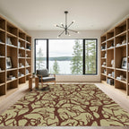 Brown branches overlapping complex texture Rug