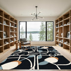 Modern Abstract Floral Lines Rug