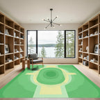 Green Yellow Gradient Layered Arch Rug