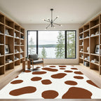 Brown White Spotted Herd Composition Rug