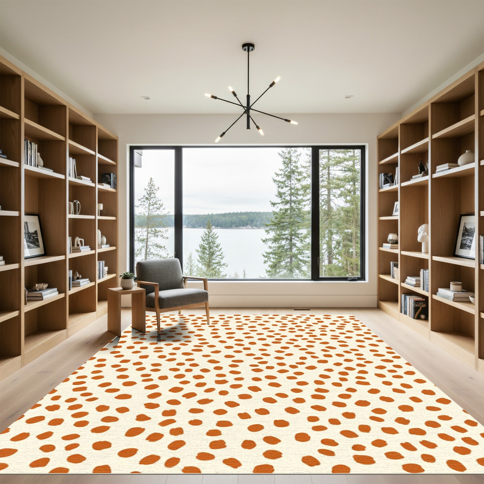 Amber Speckled Compositions Rug
