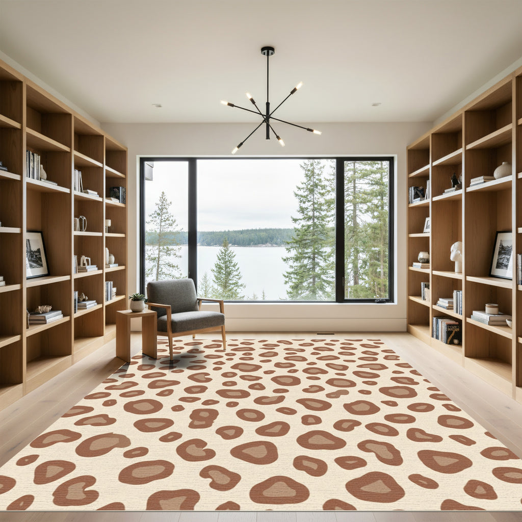 Brown Leopard Spots All Over Rug