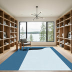 Indigo Sky White Cloud Form Rug