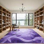 Purple Butterfly Tropical Forest Rug