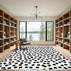 Black White Dotty Scatter Rug