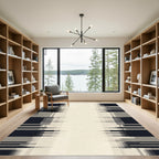 Monochromatic Abstract Pixel Stripe Rug