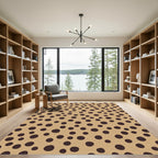 Tan Dark Circle Scatter Rug