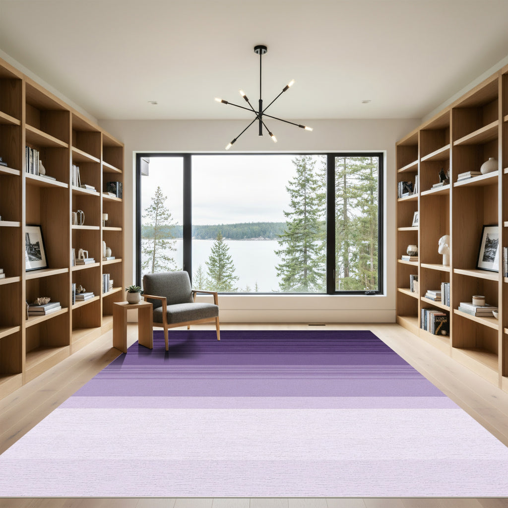 Amethyst Ombre Horizontal Stripe Rug