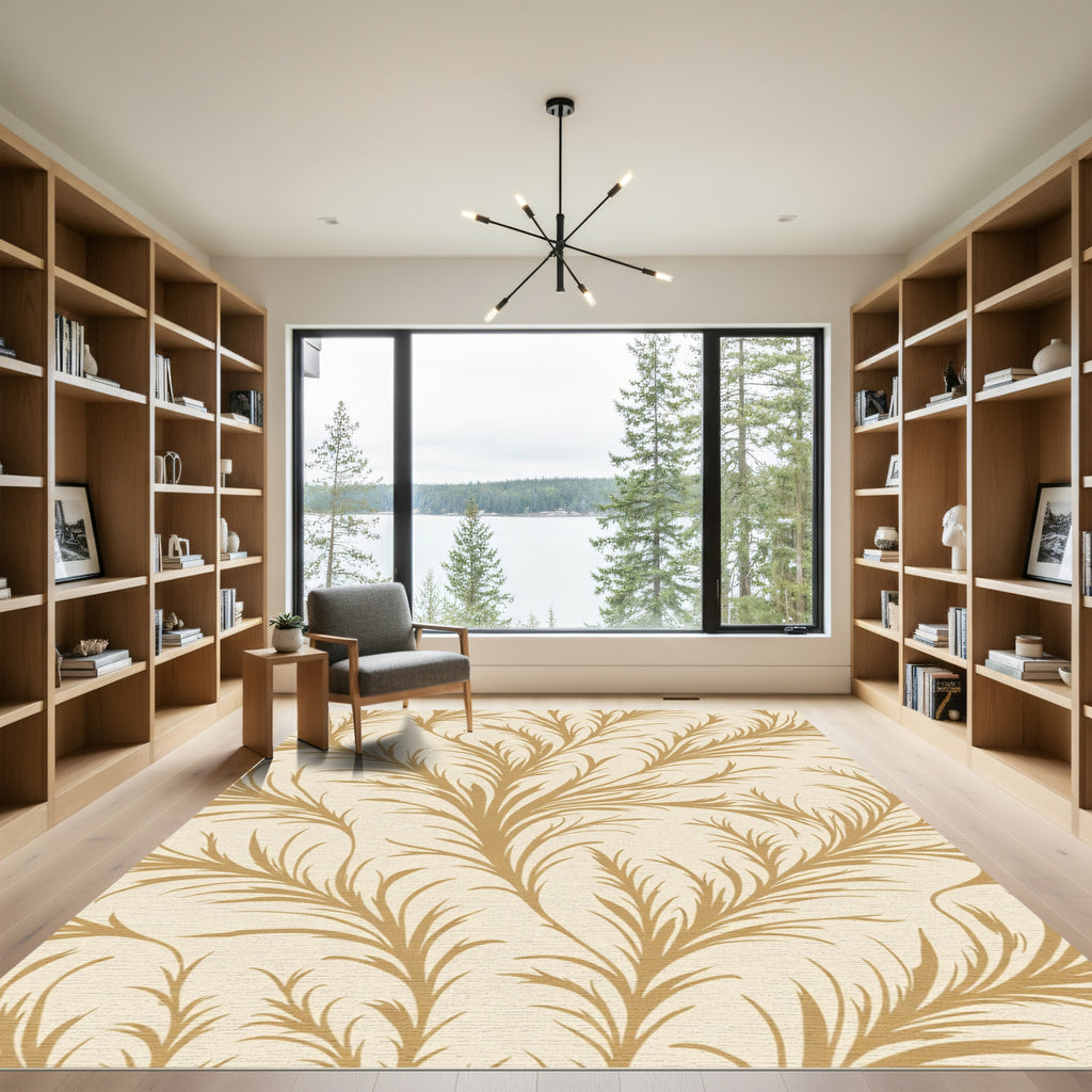 Golden Boughs Nouveau Swirl Rug