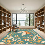 Whimsical Unicorn Floral Bloom Rug