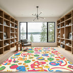 Whimsical Cartoon Creature Playful Motif Rug