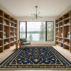 Ornate Golden Starry Night Rug