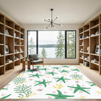 Green Starfish Seaweed Array Rug