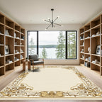 Art Nouveau Floral Botanical Frame Design Rug