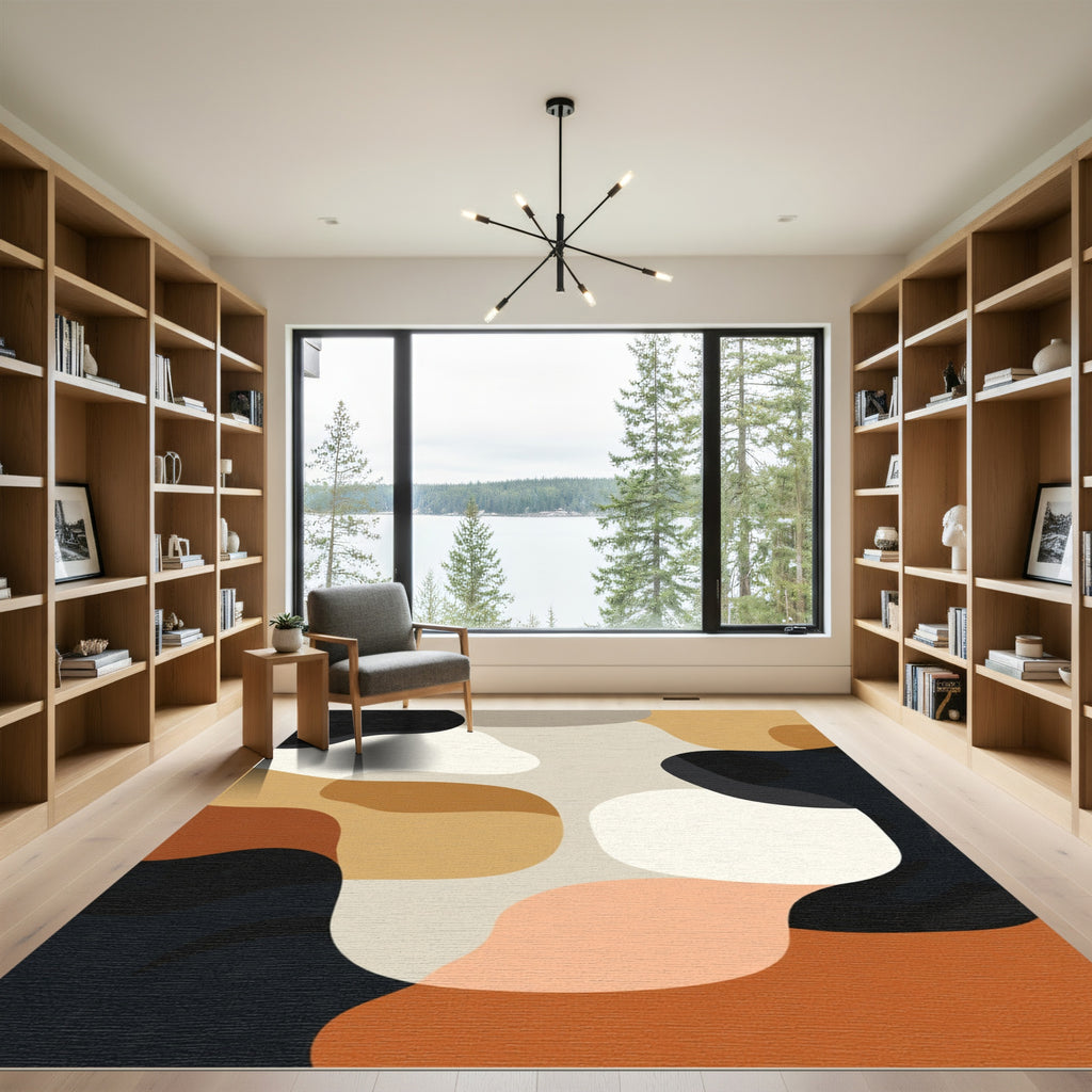 Organic Abstract Earthy Tones Rug