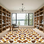 Camel and Chestnut Irregular Spots Rug