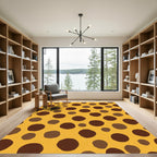 Golden Amber Spotted Polka Dot Rug