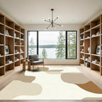 Earthy Abstract Terra Cotta Shapes Rug