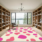Pink and Coral Blob Scatter Rug