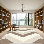 Earthy Tones Striped Chevron Rug