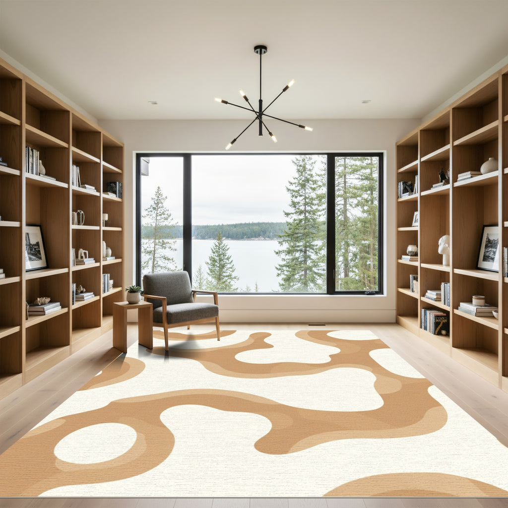 Sandy Beige Organic Flow Rug
