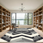Monochromatic Chevron Geometric Stair Rug