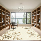 Brown Birds Amongst Foliage Rug